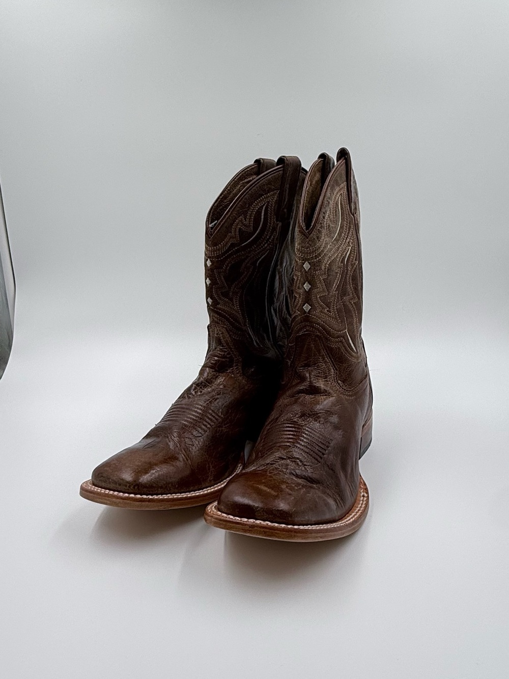 Men's Brown Leather Western Cowboy Boots - Classic Western Style